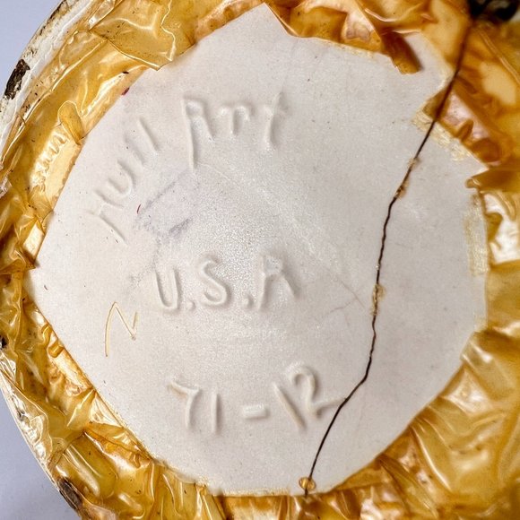 Vtg Hull Art Vase Double Handle Ceramic Wildflower Pastel Matte 40s - Picture 5 of 16